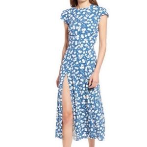 Reformation Blue Floral Gavin Dress In Tuli 10 NWT